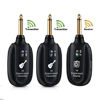 Picture of INGPARTNER Wireless Guitar System UHF 2 Modes, Rechargeable Li-Battery, 100ft Range, Plug & Play for Guitar, Bass, Violin, Keyboard - Black (2TX + 1RX)