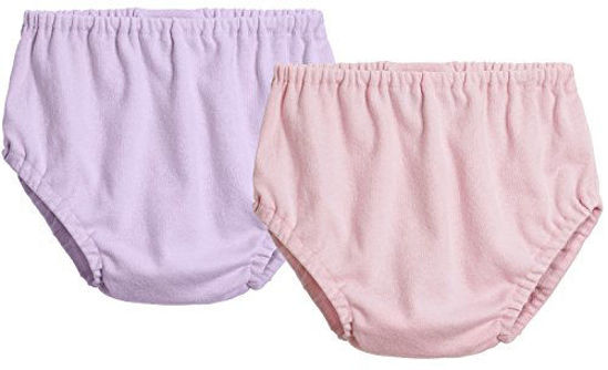 Picture of City Threads 2-Pack Baby Girls' and Baby Boys' Unisex Diaper Covers Bloomers Soft Cotton, Lavender/Pink, 3T