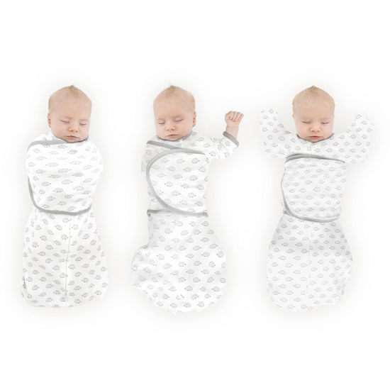 Picture of SwaddleDesigns Omni Swaddle Sack® Arms Up Half-Length Sleeves & Mitten Cuffs, Easy Swaddle Transition, Hedgehogs, 0-3 Month