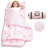 Picture of ACRABROS Toddler Nap Mat with Pillow and Blanket, Extra Large Rolled Napping Mats,Slumber Bags for Boys Girls,Kids Sleeping Bag for Daycare, Preschool Travel Camping, Unicorn