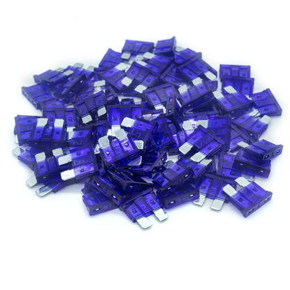 Picture of (80Pcs) 3 Amp Standard Fuse, 3A Car Blade Fuses for Car/RV/Truck/SUV/Motorcycle/Boat