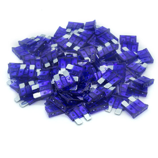 Picture of (80Pcs) 3 Amp Standard Fuse, 3A Car Blade Fuses for Car/RV/Truck/SUV/Motorcycle/Boat