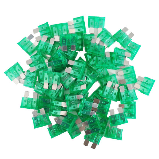 Picture of (80Pcs) 30 Amp Standard Fuse, 30A Car Blade Fuses for Car/RV/Truck/SUV/Motorcycle/Boat