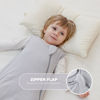 Picture of Mosebears Unisex Baby Sleep Sack 1.0 TOG, Supersoft Rayon Made from Bamboo Wearable Blanket with 2-Way Zipper (Light Grey,0-6 Months)