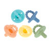 Picture of Nuby Silicone Softees Pacifier and Teethers - (5-Pack) Silicone Baby Pacifiers and Teethers - 0+ Months - Assorted Colors