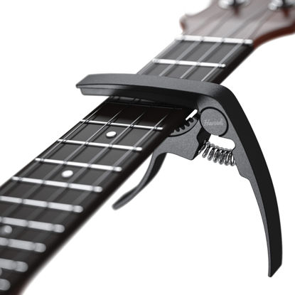 Picture of HAVENDI® Capo for Guitar + 3 Picks | Easy to use | Capo for Guitar - Acoustic Guitar, Classical Guitar, Electric Guitar & Ukulele