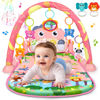 Picture of Baby Play Mat Baby Toys Tummy Time Mat Toys Baby Activity Center for Newborn Infant Toys Piano Baby Play Gym Mat Music & Light Baby Boy Girl Gifts Toys for Baby Toys 0-6 6-12 Months, Pink Dinosaur