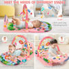Picture of Baby Play Mat Baby Toys Tummy Time Mat Toys Baby Activity Center for Newborn Infant Toys Piano Baby Play Gym Mat Music & Light Baby Boy Girl Gifts Toys for Baby Toys 0-6 6-12 Months, Pink Dinosaur