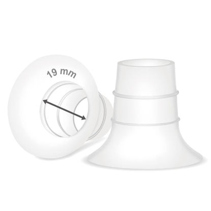 Picture of Maymom 19mm Flange Insert Compatible with Elvie Single/Double Electric, Elvie Stride Cup (24mm), Compatible with Medela PersonalFit Flex Shield, Not Original Elvie Replacement Pump Parts