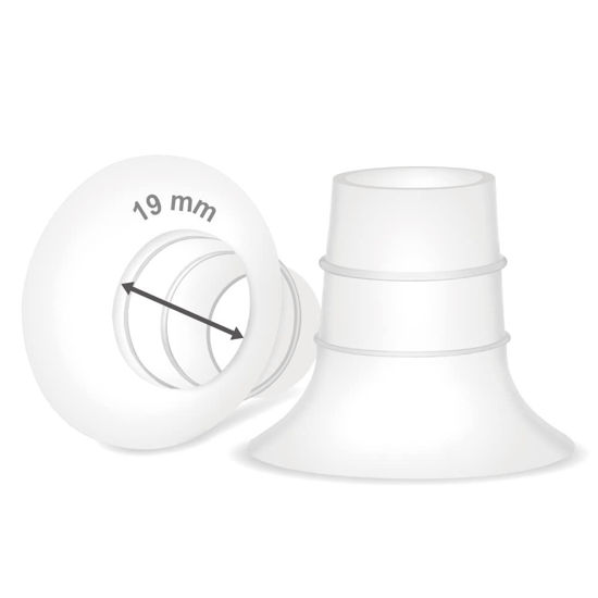 Picture of Maymom 19mm Flange Insert Compatible with Elvie Single/Double Electric, Elvie Stride Cup (24mm), Compatible with Medela PersonalFit Flex Shield, Not Original Elvie Replacement Pump Parts