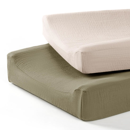 Picture of lulumoon Baby Changing Pad Cover: Muslin Diaper Changing Table Pad Cover - Changing Pad Sheets for Girls Boys