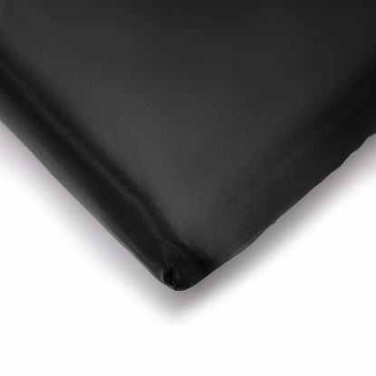 Picture of Pro Goleem Satin Pack n Play Playard Sheet Great for Baby Hair Soft Silk Feeling 27x39 Inch Fitted Portable Mini Crib Sheet Playard Mattress Cover Unisex Black Gift for Boys and Girls