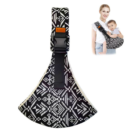 Picture of Baby Sling Carrier,Toddler Carrier, 2025 New Baby Carrier Newborn to Toddler,Portable Lightweight Non-Slip Hip Seat Carrier 10-30lbs(Black Sailboat)