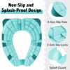 Picture of Maliton Travel Potty Seat for Toddler & Kid, Portable Potty Seat with Storage Bag, Foldable Potty Seat for Toddler Travel, Non-Slip Potty Training Toilet Seat Cover wth Splash Guard (Aqua Green)