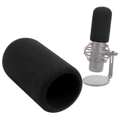 Picture of SUNMON HyperX QuadCast Pop Filter Windscreen Compatible with HyperX QuadCast S Microphone - Mic Foam Windscreen Noise Reduction,Improved Sound Quality, Microphone Pop Filter for HyperX QuadCast