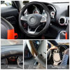 Picture of Steering Wheel Cover for Women and Men, Carbon Fiber Plush Steering Wheel Cover Soft Anti-Slip Comforting, Universal 15 Inches Steering Wheels Accessories (Carbon Fiber Black)