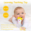 Picture of Vicloon Silicone Teething Mitt, 2Pcs Baby Teething Mitten, Baby Teething Toy with Adjustable Strap, Crinkle Sound and Textured, Baby Teething Mitten Self Soothing Baby Chew Toys for 0-6month Infants
