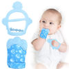 Picture of Vicloon Silicone Teething Mitt, 2Pcs Baby Teething Mitten, Baby Teething Toy with Adjustable Strap, Crinkle Sound and Textured, Baby Teething Mitten Self Soothing Baby Chew Toys for 0-6month Infants