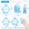 Picture of Vicloon Silicone Teething Mitt, 2Pcs Baby Teething Mitten, Baby Teething Toy with Adjustable Strap, Crinkle Sound and Textured, Baby Teething Mitten Self Soothing Baby Chew Toys for 0-6month Infants