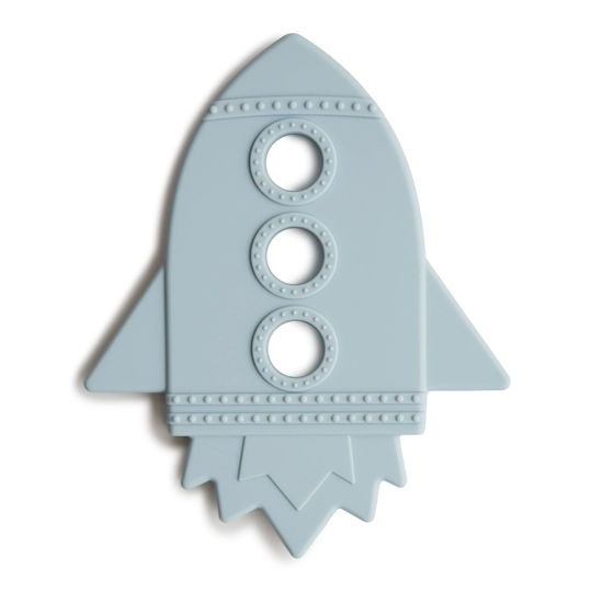 Picture of mushie Silicone Baby Teether Toy | Rocket (Cloud)