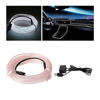 Picture of EL Wire Interior Car LED Strip Lights, 10FT/3M USB Auto Neon Light Strip with Sewing Edge, Electroluminescent Car Ambient Lighting Kits with Fuse Protection, Car Decoration Accessories (White/10FT)