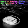 Picture of EL Wire Interior Car LED Strip Lights, 10FT/3M USB Auto Neon Light Strip with Sewing Edge, Electroluminescent Car Ambient Lighting Kits with Fuse Protection, Car Decoration Accessories (White/10FT)