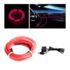 Picture of EL Wire Interior Car LED Strip Lights, 10FT/3M USB Auto Neon Light Strip with Sewing Edge, Electroluminescent Car Ambient Lighting Kits with Fuse Protection, Car Decoration Accessories (Pink/10FT)