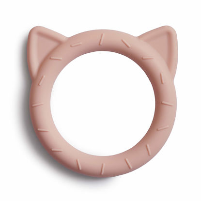 Picture of mushie Silicone Baby Teether Toy | Cat (Blush)