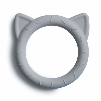 Picture of mushie Silicone Baby Teether Toy | Cat (Stone)