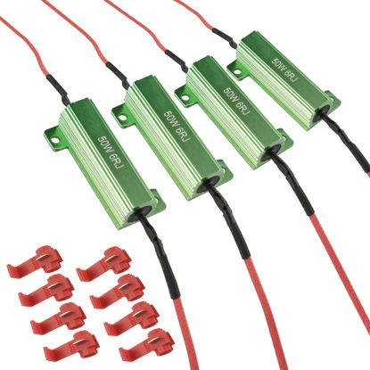 Picture of iBrightstar 50W 6ohm Load Resistors for Fix LED Bulb Fast Hyper Flash Turn Signal Blink Error Code