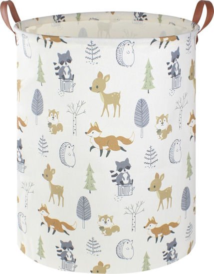 Picture of NTAOHAMPER Baby Laundry Hamper,kids laundry Basket,Waterproof Storage Bin for Bedroom,Clothes Organizer Basket,Toys Box,Room Decor(Animal)