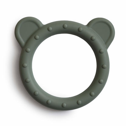 Picture of mushie Silicone Baby Teether Toy | Bear (Dried Thyme)