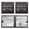 Picture of Ziciner Car Registration Insurance Holder, 2Pack Essential Auto Card Document Glove Box Organizer with Closure, Vehicle Interior Accessories Perfect for Most Car, Truck, SUV (Brown/Big Car)