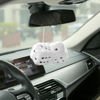Picture of YGMONER Couple 2.75” Fuzzy Dice with Leather Dots Retro Car Mirror Hanging Accessories for Car Decoration (White)