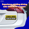 Picture of GEEKBEAR Student Driver Car Magnet - Colorful, Reflective, Weather-Resistant - Rectangular 8.7 x 3.5 in (Yellow/Black)