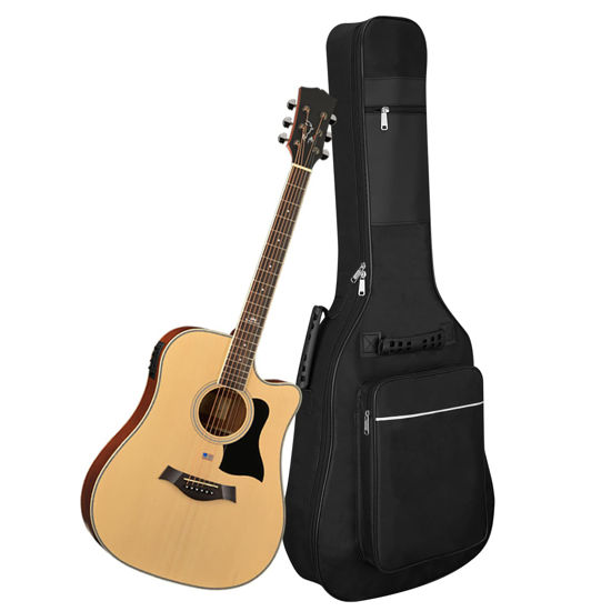 Picture of diboer 3/4 Size 36 Inch Acoustic Guitar Case Soft, Acoustic Guitar Bag 0.35 Inch Thicken Sponge Padded, Waterproof Gig Bag with Back Hanger Loop-For 36" Acoustic Classic Guitar