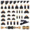 Picture of CheeMuii 39 PCS DOT Air Line Quick Connect Fittings 1/4" 3/8" 1/2" Push to Connect Fittings DOT Brass Air Hose Fittings Repair Kit for Semi Truck Air Line Kit or Industrial Air System