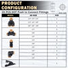 Picture of CheeMuii 39 PCS DOT Air Line Quick Connect Fittings 1/4" 3/8" 1/2" Push to Connect Fittings DOT Brass Air Hose Fittings Repair Kit for Semi Truck Air Line Kit or Industrial Air System
