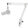 Picture of FIFINE Microphone Boom Arm Stand, Metal Heavy Duty Mic Stand, Scissor Suspension Adjustable Boom Arm for Podcast Recording Streaming Gaming, with Desk Clamp, 5/8" Screw, Cable Ties-BM63 White