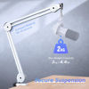 Picture of FIFINE Microphone Boom Arm Stand, Metal Heavy Duty Mic Stand, Scissor Suspension Adjustable Boom Arm for Podcast Recording Streaming Gaming, with Desk Clamp, 5/8" Screw, Cable Ties-BM63 White
