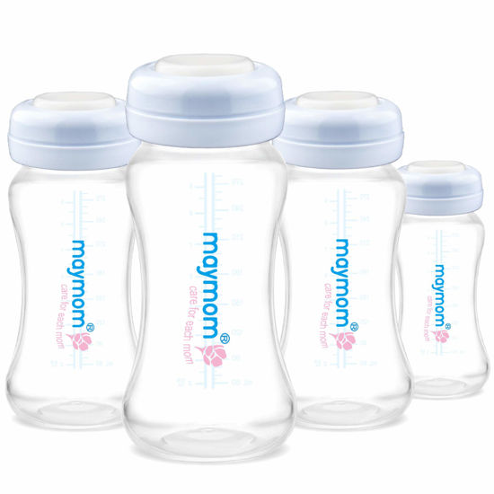 Picture of Wide Neck Breastmilk Collection n Storage Bottle 9oz; Re-markable SureSeal Disc. Fits Spectra S2 Spectra S1 Spectra 9 Plus and Avent Breastpump Replace Spectra Bottle, Avent Classic Natural Bottle