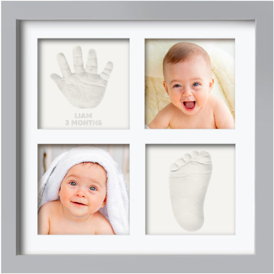 Picture of Baby Hand and Footprint Kit - Baby Footprint Kit, Baby Hand & Footprint Makers, Newborn Baby Handprint Footprint Keepsake Frame, Baby Registry Search, Baby Girl Gifts, Baby Boy Gifts (Cloud Gray)