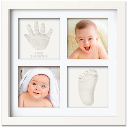 Picture of Baby Hand and Footprint Kit - Baby Footprint Kit, Baby Hand & Footprint Makers, Newborn Baby Handprint Footprint Keepsake Frame, Baby Registry Search, Baby Girl Gifts, Baby Boy Gifts (Alpine White)