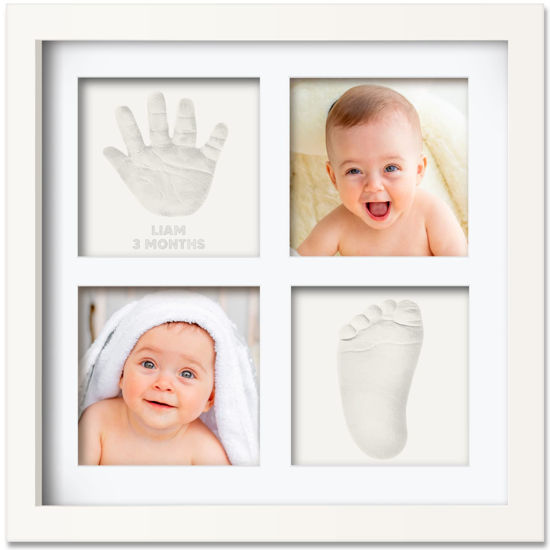 Picture of Baby Hand and Footprint Kit - Baby Footprint Kit, Baby Hand & Footprint Makers, Newborn Baby Handprint Footprint Keepsake Frame, Baby Registry Search, Baby Girl Gifts, Baby Boy Gifts (Alpine White)