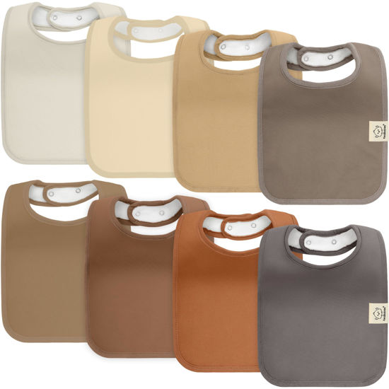 Picture of KeaBabies 8-Pack Organic Baby Bibs for Boy, Girl, Drool Bibs for Baby Boy & Girl Toddler, Infant Bibs, Cotton Bibs, Super Absorbent Drooling Teething Bibs(Terracotta)
