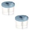 Picture of Accmor Baby Formula Dispenser On The Go, Non-Spill Rotating Four-Compartment Formula Container to Go, Milk Powder Kids Snack Container for Infant Toddler Travel Outdoor, Blue, 2 Pack