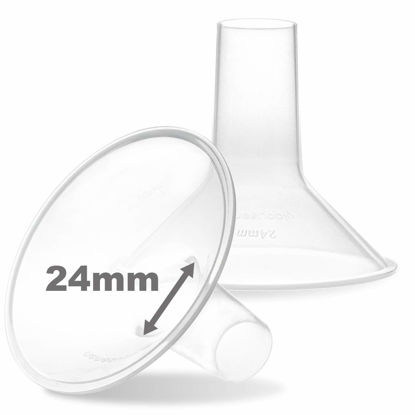 Picture of Nenesupply 24mm Flange Compatible with Medela Breast Pump Parts Replace 24mm Flange for Medela Accessories Compatible with Pump in Style Parts Symphony Swing Harmony Work with Personalfit Flex