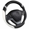Picture of Steering Wheel Cover for Women Leather Universal Steering Wheel Cover for Car 15 inch (White)