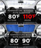 Picture of Big HippoWindshield Sun Shade,Car Sun Shade Side Window as Bonus,Car Sunshade Windshield,Reflect Sunlight Heat and UV Rays, Protect Car Interior,Keep Vehicle Cool,Silver/Blue(55.16X 27.5inches)