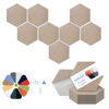 Picture of Hexagon Acoustic Panels, High Density, Sound Proofing, Decorative Noise Reduction Felt Wall Tiles for Ceilings, Home Office & Gaming Room (Deep Camel), 12x10x0.4 Inch, Mollywell